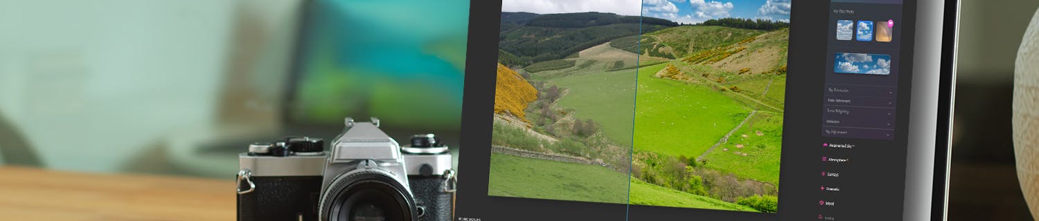 Luminar AI på bærbar PC